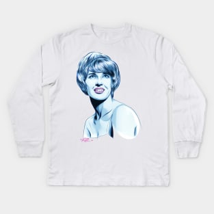 Tammy Wynette - An illustration by Paul Cemmick Kids Long Sleeve T-Shirt